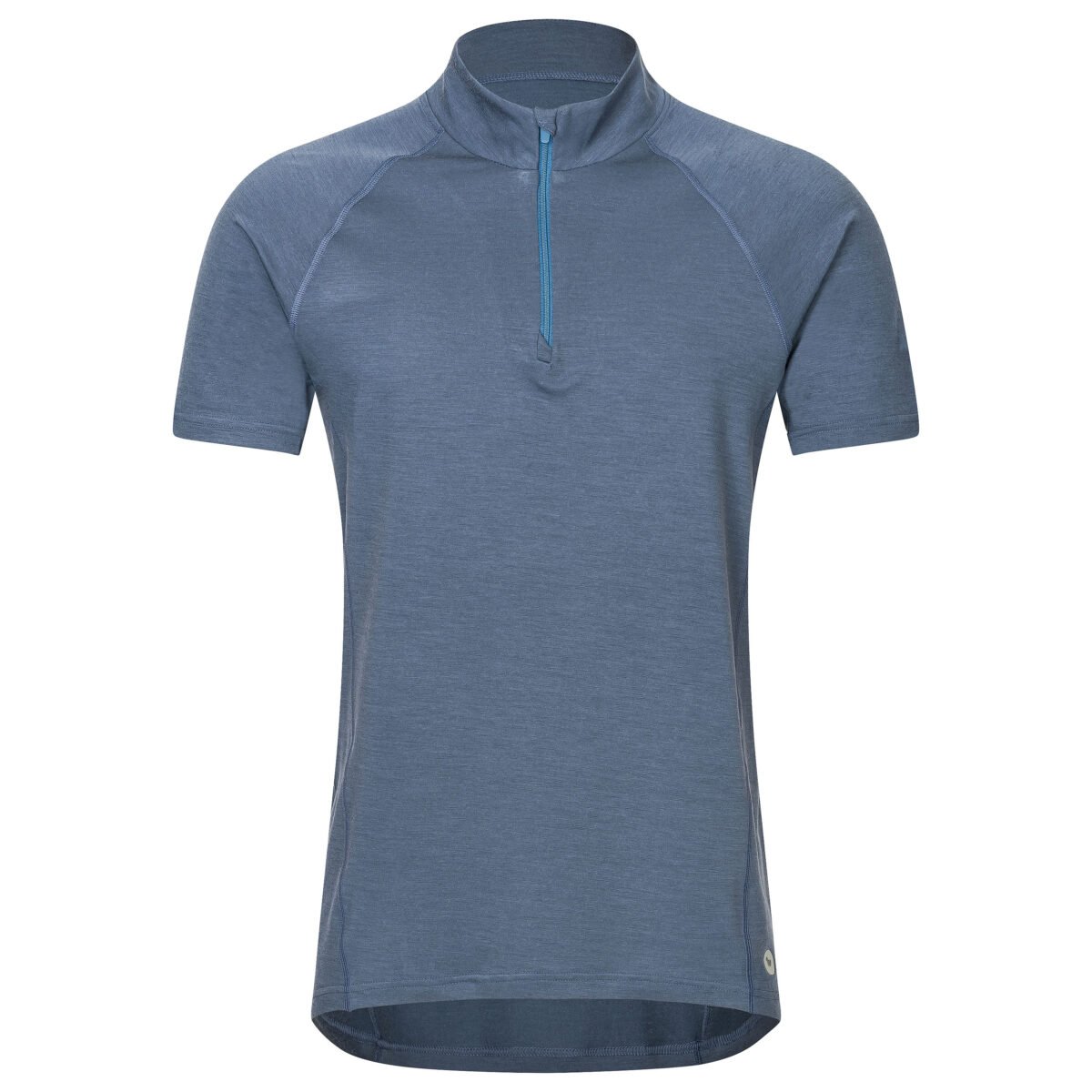 fine and soft merino zip neck t-shirt for men